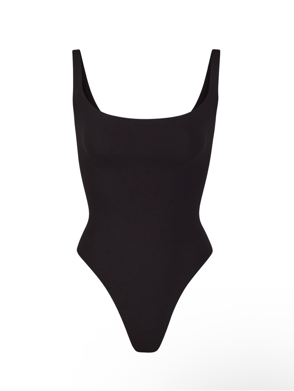 SKIMS Fits Everybody Square Neck Bodysuit in Onyx in Small